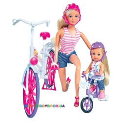 Кукольный набор Прогулка на велосипедах Steffi & Evi 5733045
